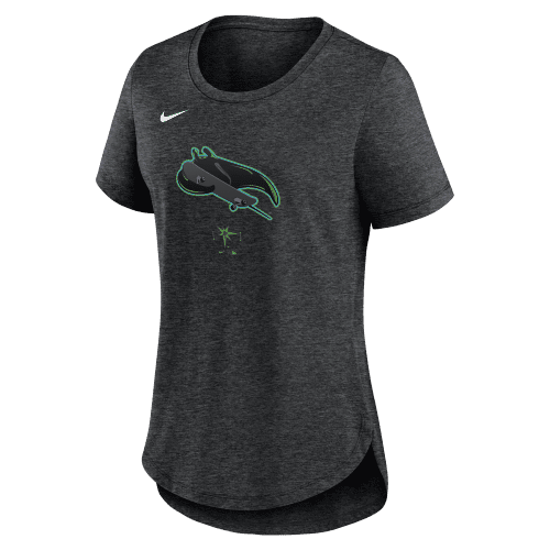 rays women s nike charcoal grey skateboard logo city connect t shirt the bay republic or team store of the tampa bay rays and rowdies 2