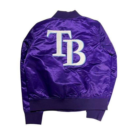 rays women s purple all logos rfc promax satin jacket the bay republic or team store of the tampa bay rays and rowdies 3