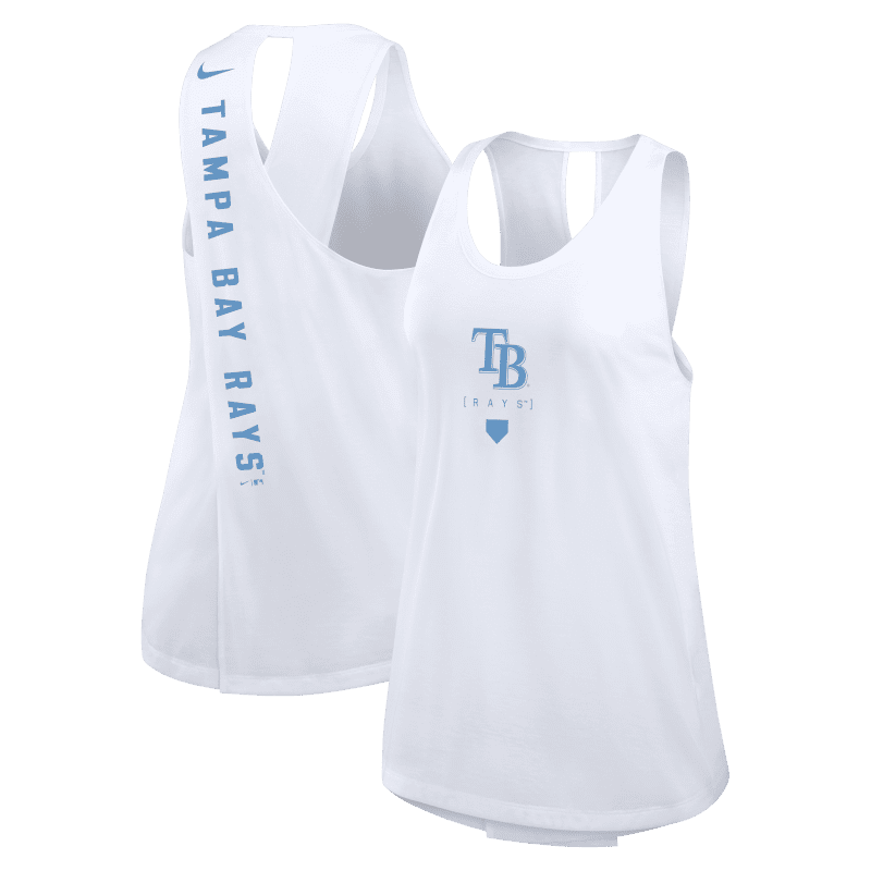 rays women s white team crossback tank top the bay republic or team store of the tampa bay rays and rowdies 1