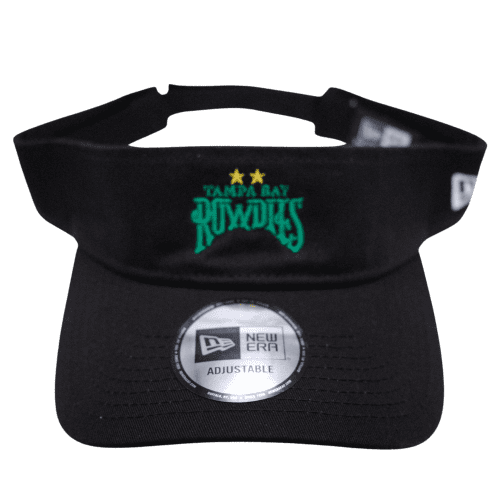 rowdies black 2 star logo visor the bay republic or team store of the tampa bay rays and rowdies 2 28534107898019