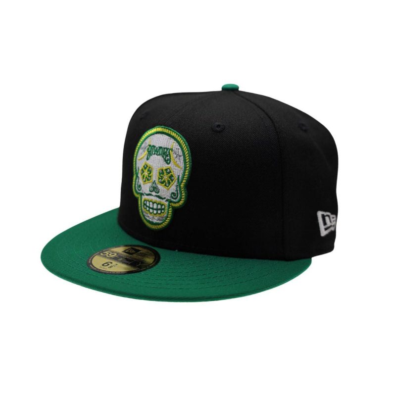 rowdies black and green sugar skull 59fifty new era fitted hat the bay republic or team store of the tampa bay rays and rowdies 1