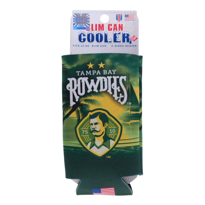 rowdies crest logo slim can koozie the bay republic or team store of the tampa bay rays and rowdies 27447786111139