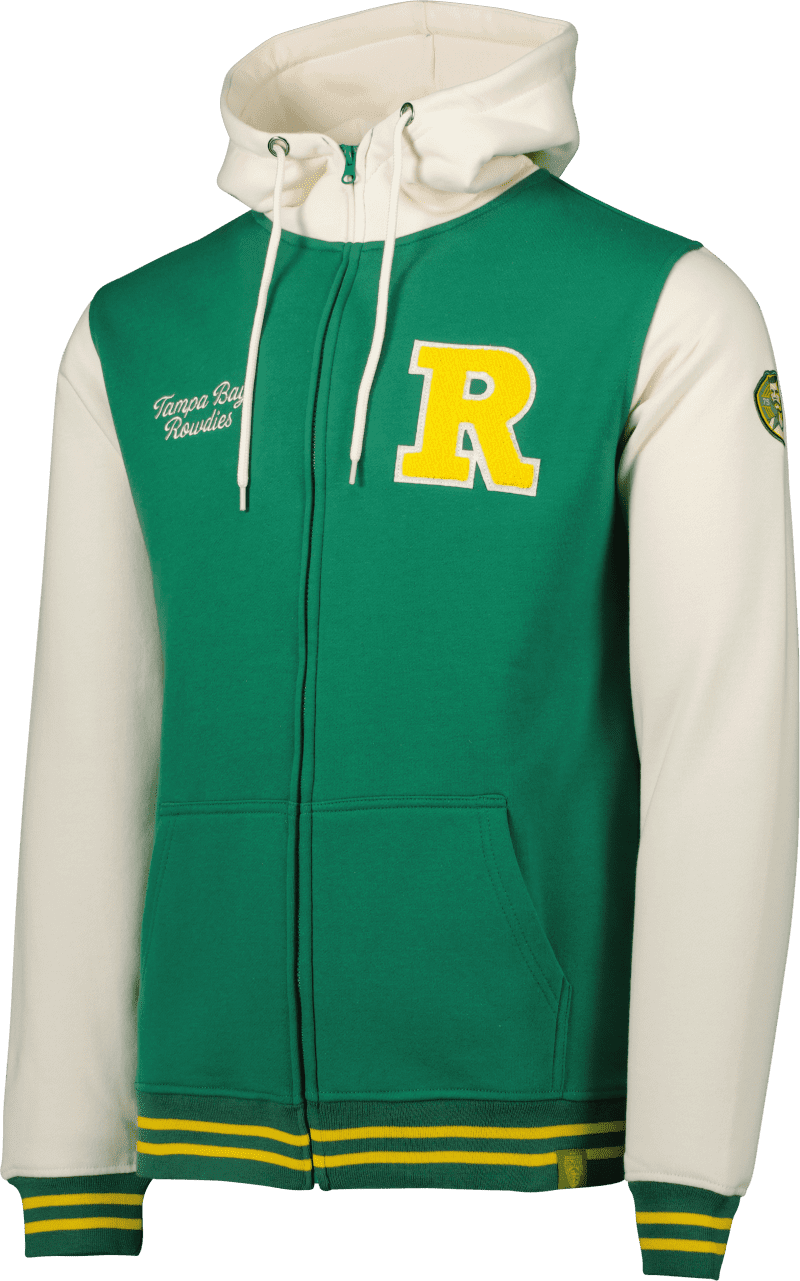 rowdies green and white sport design sweden full zip hoodie the bay republic or team store of the tampa bay rays and rowdies 1