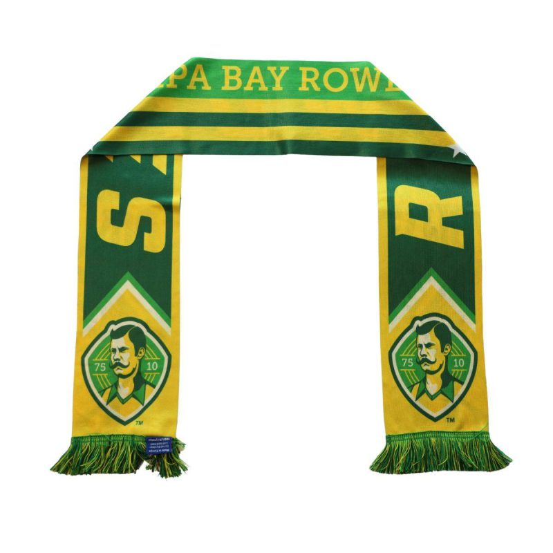 rowdies green and yellow split crest scarf the bay republic or team store of the tampa bay rays and rowdies 1