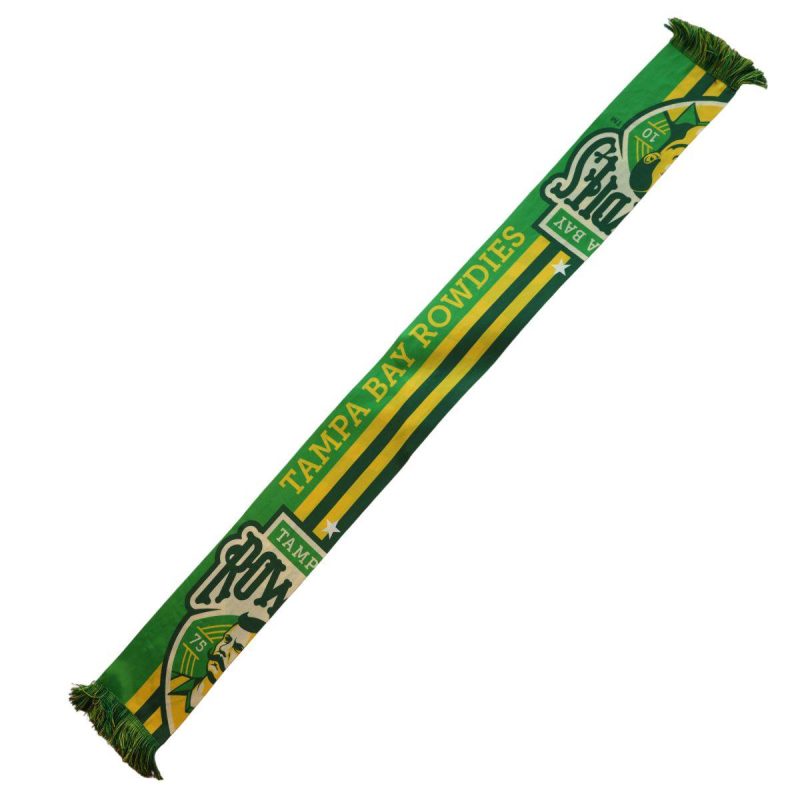 rowdies green and yellow split crest scarf the bay republic or team store of the tampa bay rays and rowdies 2