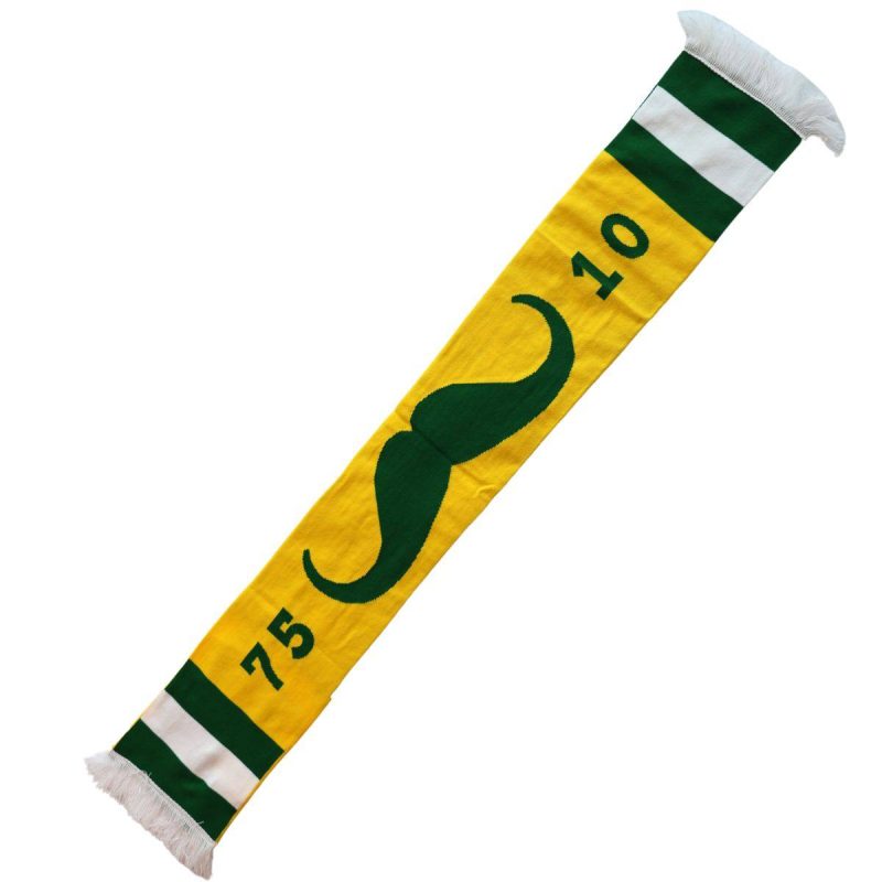 rowdies green and yellow striped mustache sds scarf the bay republic or team store of the tampa bay rays and rowdies 2