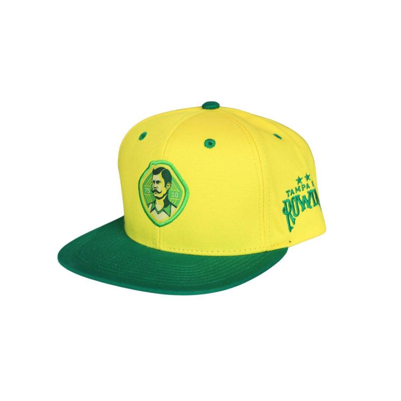 rowdies green yellow two tone crest sport design sweden snapback hat the bay republic or team store of the tampa bay rays and rowdies 1