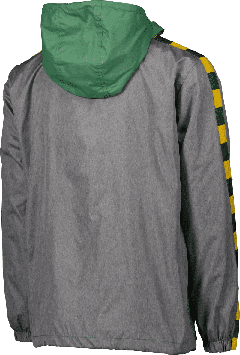 rowdies men s grey and green sport design sweden half zip pullover jacket the bay republic or team store of the tampa bay rays and rowdies 2