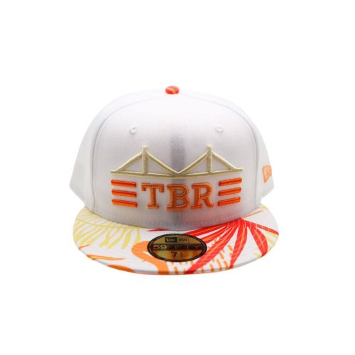 rowdies orange tropical floral tbr bridge new era 59fifty fitted hat the bay republic or team store of the tampa bay rays and rowdies 2