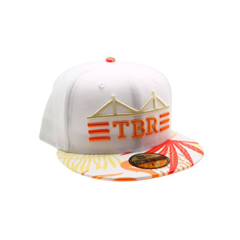 rowdies orange tropical floral tbr bridge new era 59fifty fitted hat the bay republic or team store of the tampa bay rays and rowdies 3