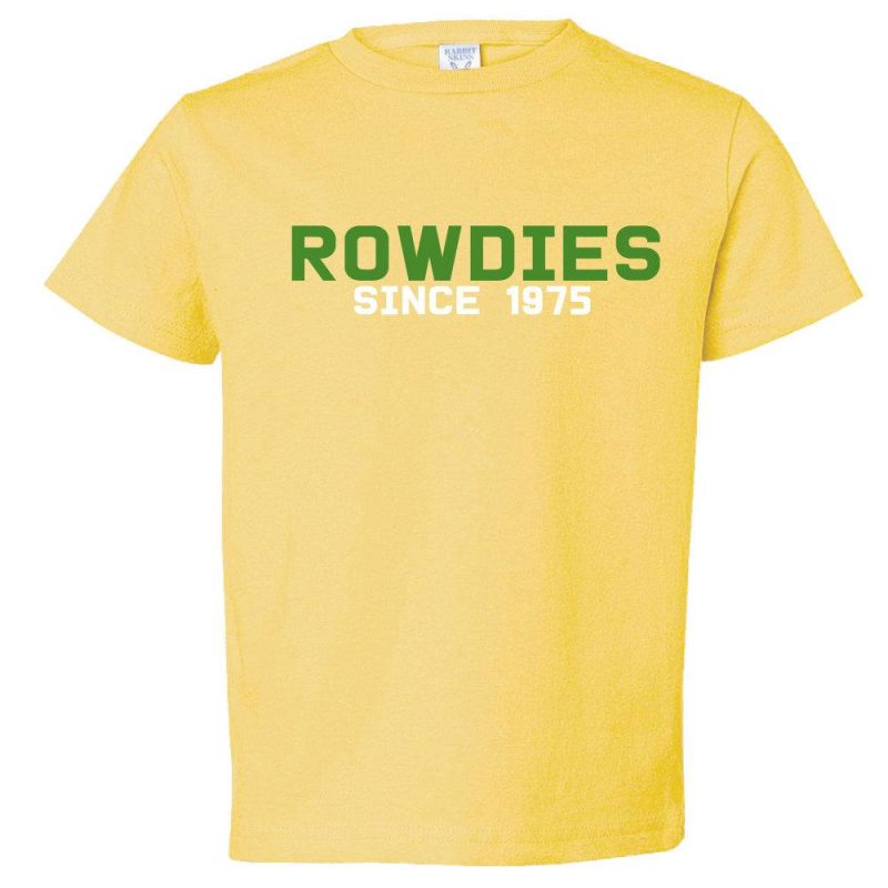 rowdies toddler light yellow since 1975 short sleeve t shirt the bay republic or team store of the tampa bay rays and rowdies