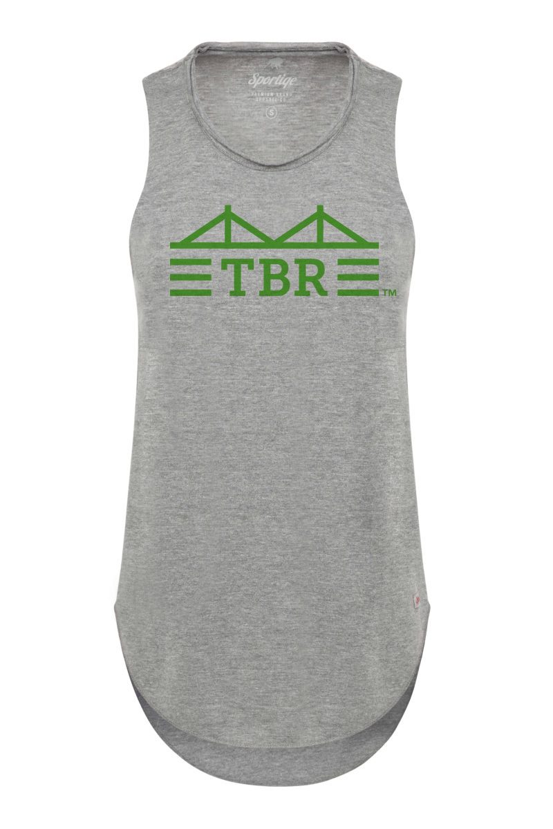 rowdies women s grey tbr bridge tank top the bay republic or team store of the tampa bay rays and rowdies 28534162784419