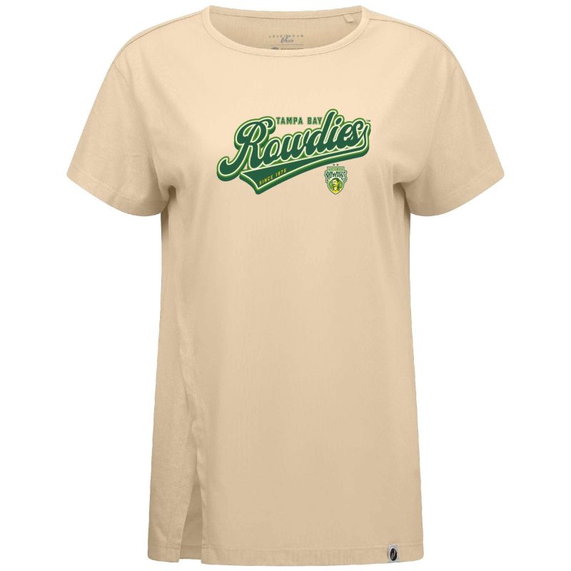 rowdies women s levelwear beige influx tbr sweep t shirt the bay republic or team store of the tampa bay rays and rowdies 1