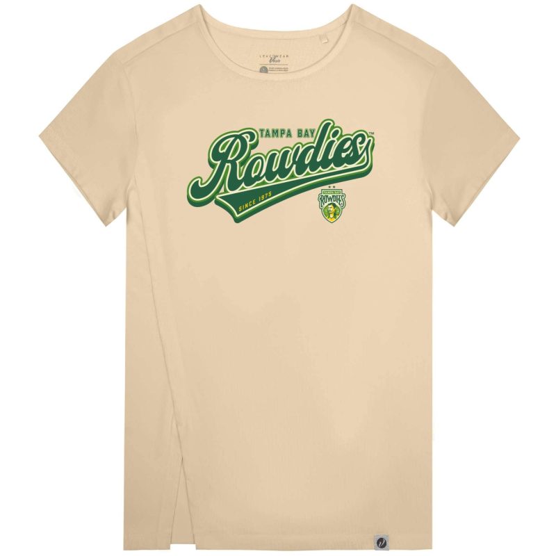 rowdies women s levelwear beige influx tbr sweep t shirt the bay republic or team store of the tampa bay rays and rowdies 2