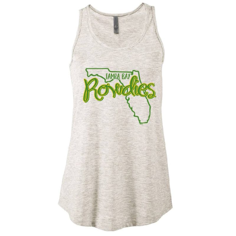 rowdies women s oatmeal tampa bay rowdies florida flowy tank top the bay republic or team store of the tampa bay rays and rowdies