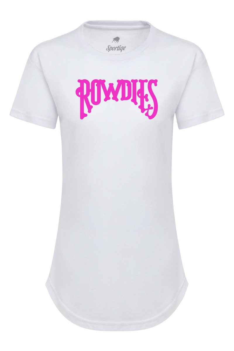 rowdies women s sportiqe white neon pink t shirt the bay republic or team store of the tampa bay rays and rowdies