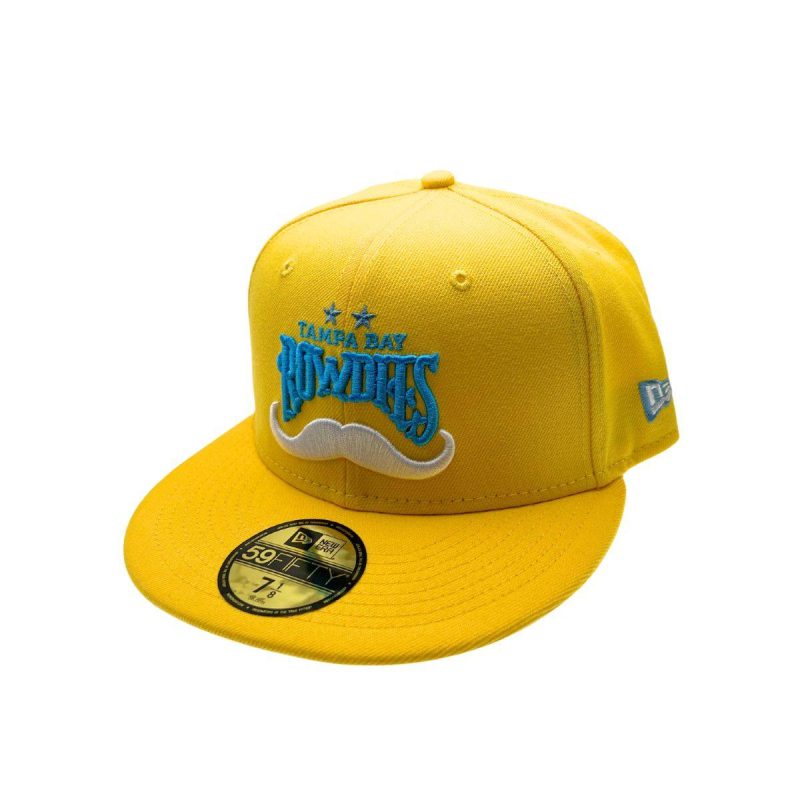 rowdies yellow and blue mustache new era 59fifty fitted hat the bay republic or team store of the tampa bay rays and rowdies 1