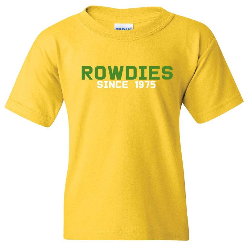 rowdies youth yellow since 1975 t shirt the bay republic or team store of the tampa bay rays and rowdies