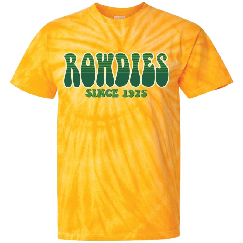 rowdies youth yellow tie dye since 1975 t shirt the bay republic or team store of the tampa bay rays and rowdies