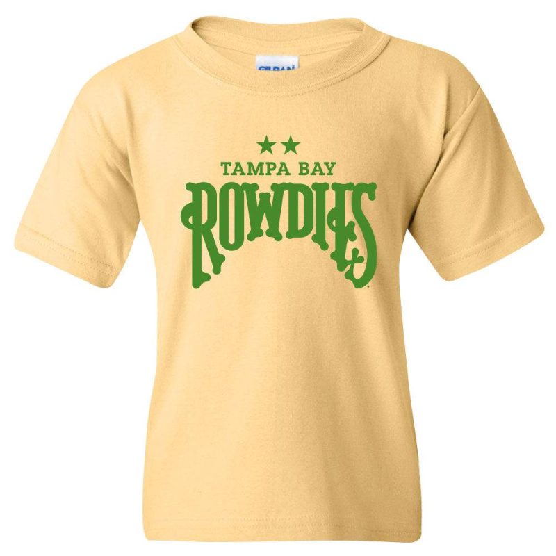 rowdies youth yellow two star t shirt the bay republic or team store of the tampa bay rays and rowdies