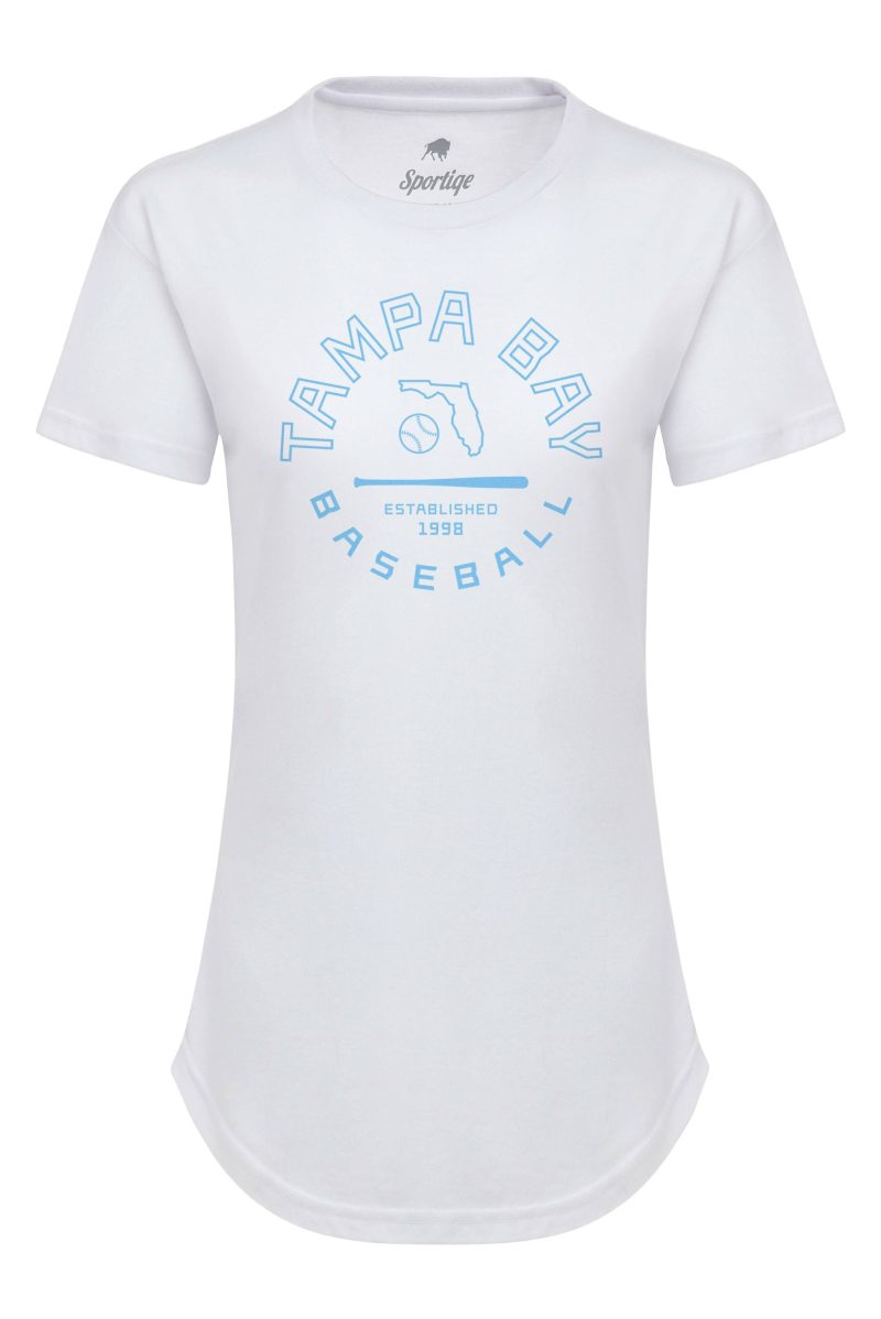 women s white tampa bay baseball est 1998 sportiqe t shirt the bay republic or team store of the tampa bay rays and rowdies 1